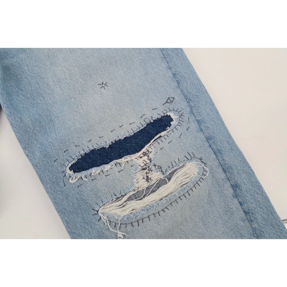 LEVI'S Premium Big E Lot‎ 551 Z Distressed Straight Fit Denim Jeans Mens 30x30